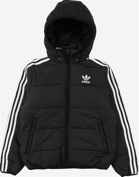 adidas jacke schwarz weiss schwarze tasche am linken arm|Schwarze Jacken .